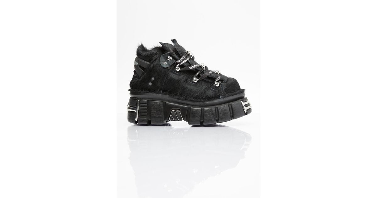Vetements X New Rock Platform Sneakers in Black | Lyst