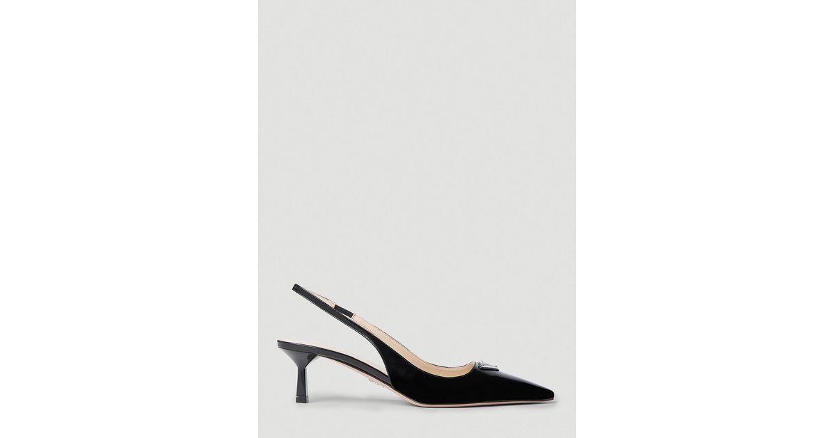 Prada kitten 2025 heel slingback