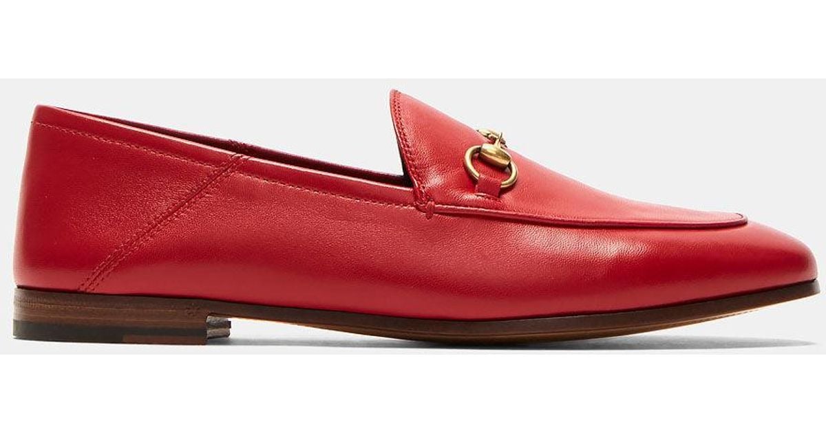 Gucci Women's Jordaan Classic Leather Slipon Loafers In Red Lyst