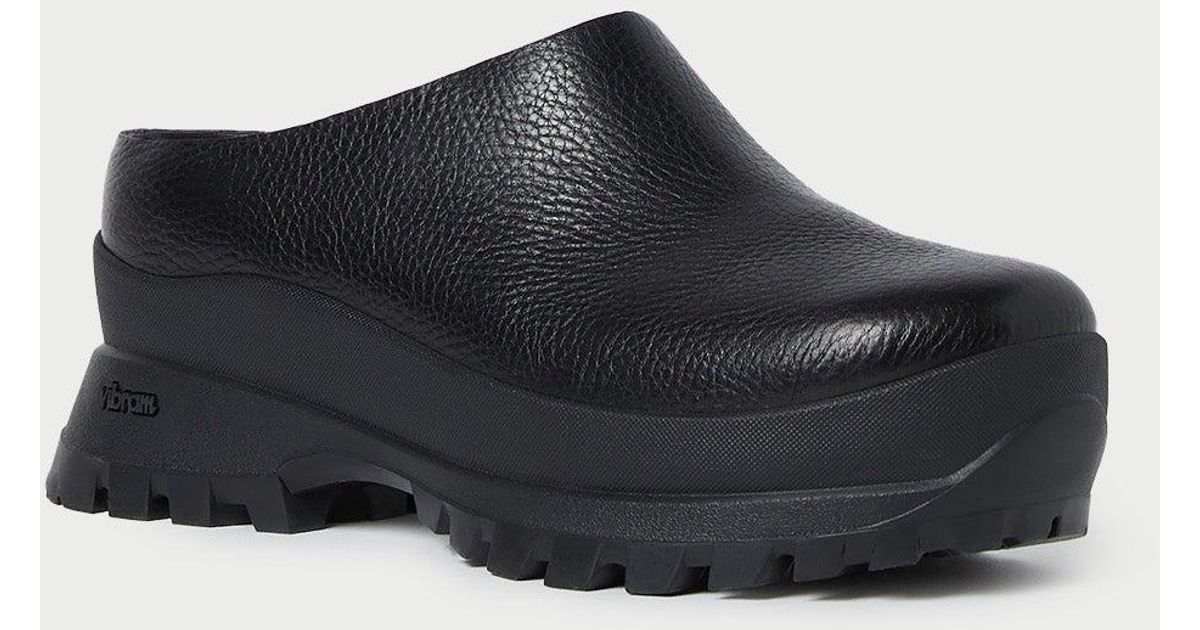 Loeffler Randall Gemma Black Leather Lug Mule Lyst