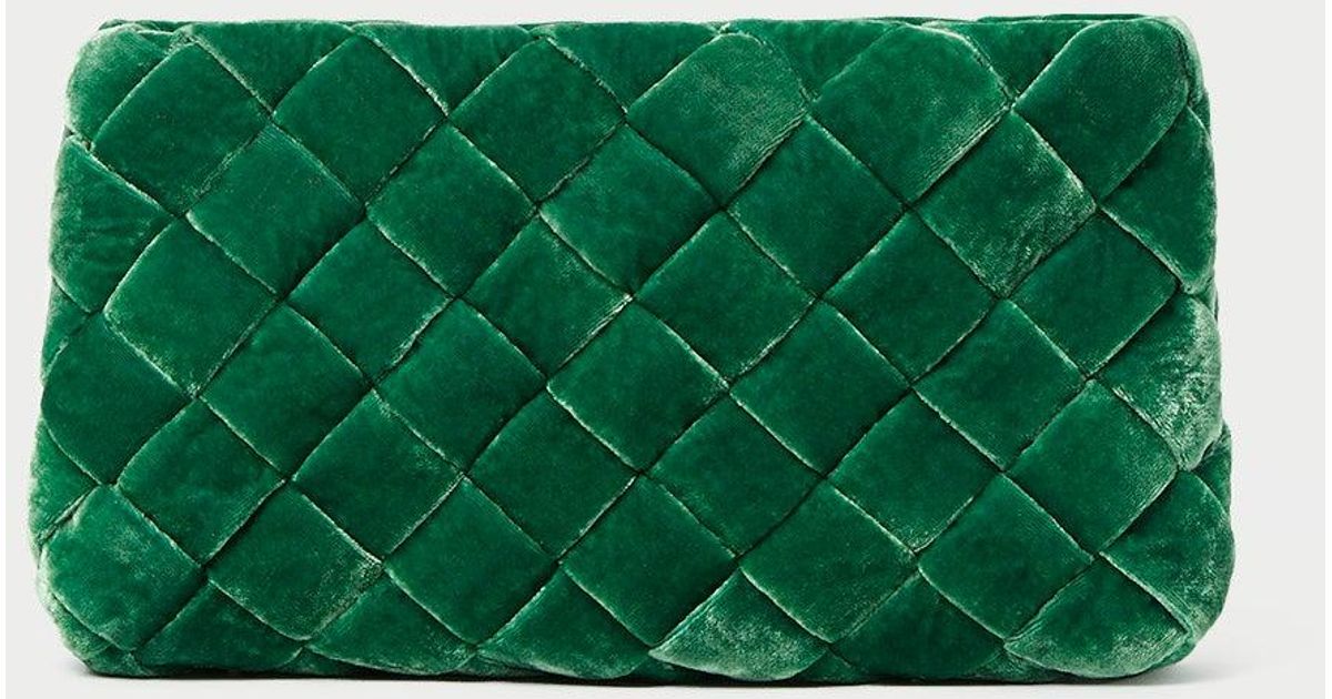 Aviva Rose Pink Woven Velvet Clutch