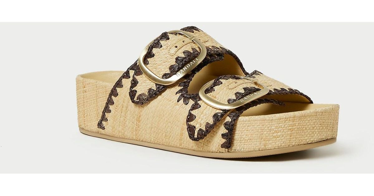 Loeffler randall theo discount natural/brown footbed sandal