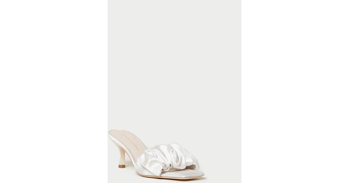 Loeffler Randall Bianca Cream Kitten Heel Mule in White Lyst