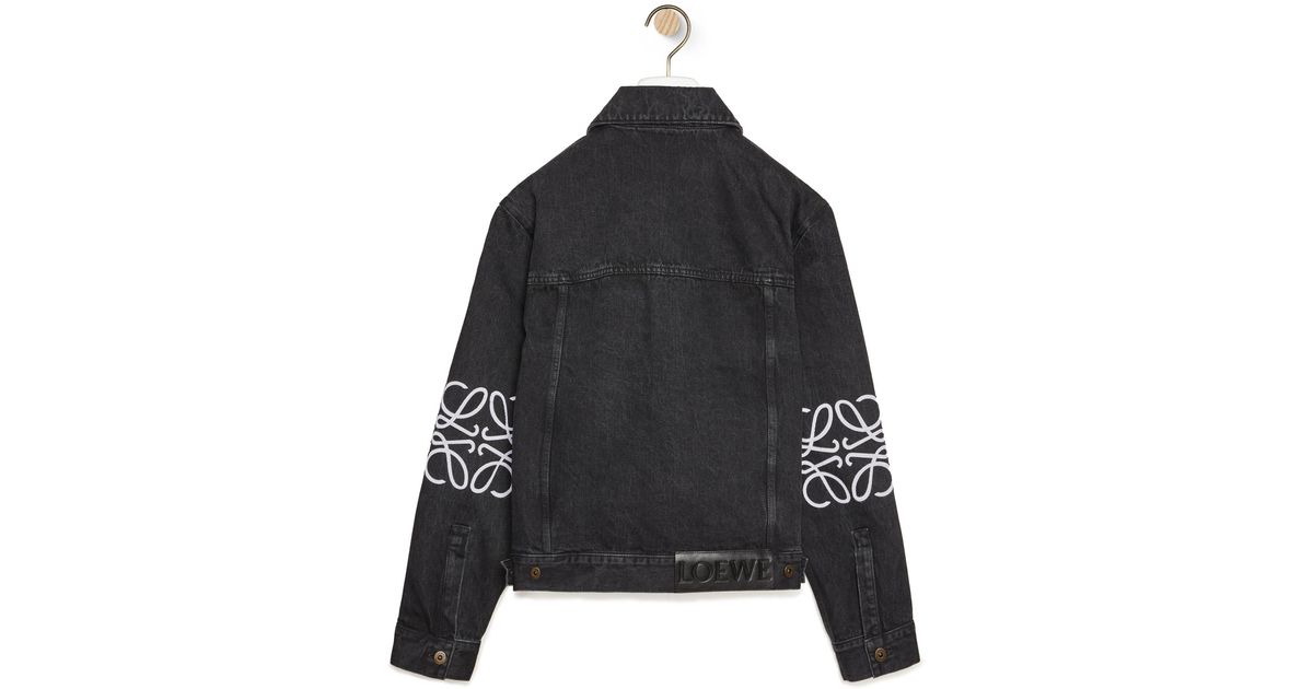 Loewe Anagram Denim Jacket in Black for Men | Lyst