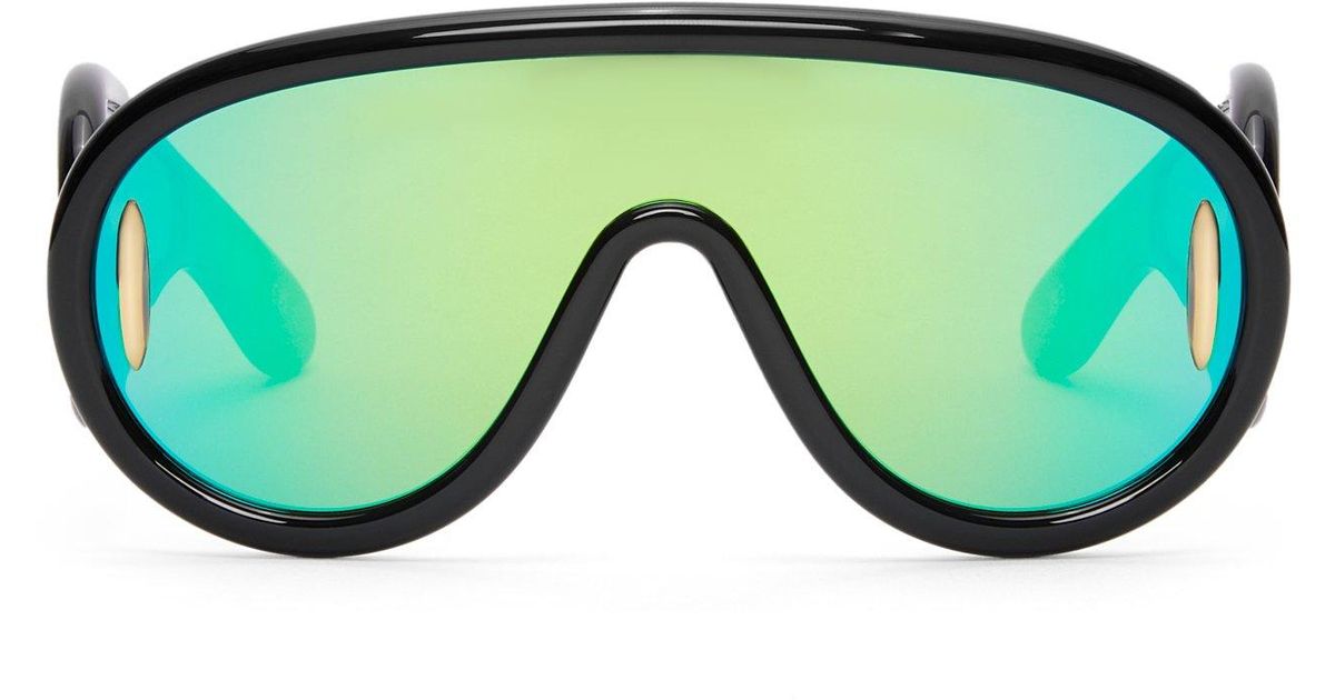 Loewe Wave Mask Sunglasses in Green | Lyst