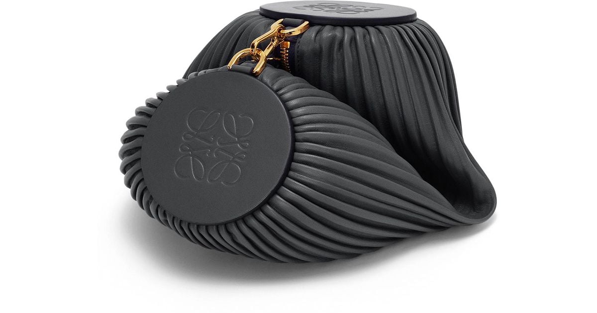 Loewe Bracelet Pouch In Pleated Nappa in Black | Lyst