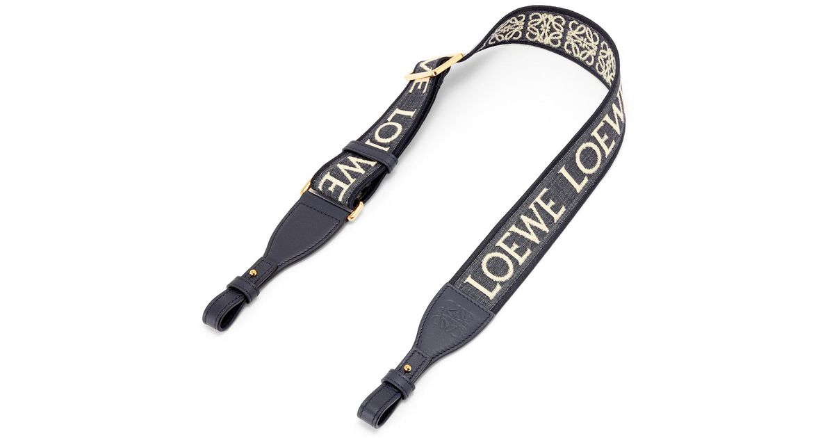 Loewe Leather Luxury Anagram Loop Strap In Jacquard And Calfskin For ...