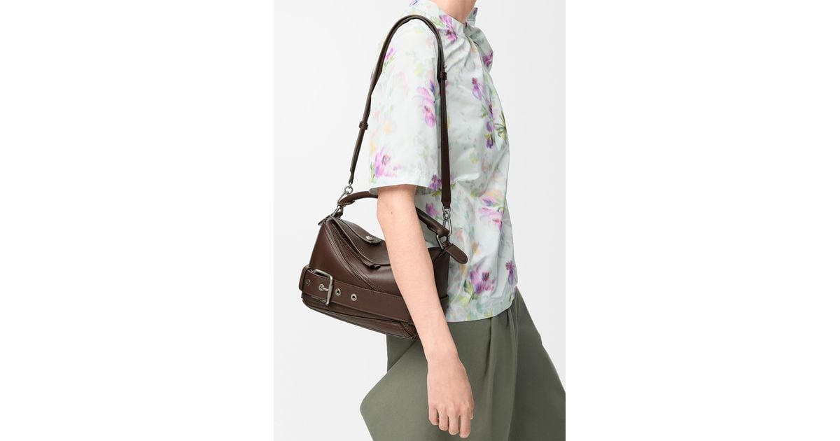 Loewe Small Puzzle Biker Bag in Brown | Lyst