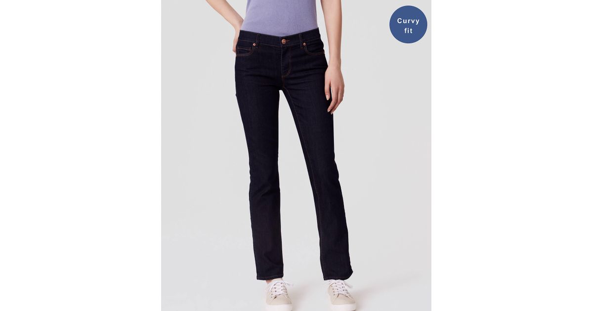 loft curvy straight leg jeans