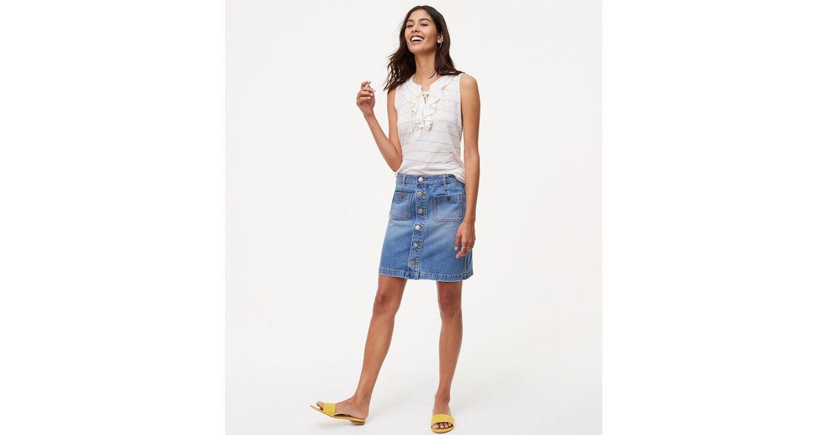 loft denim skirt