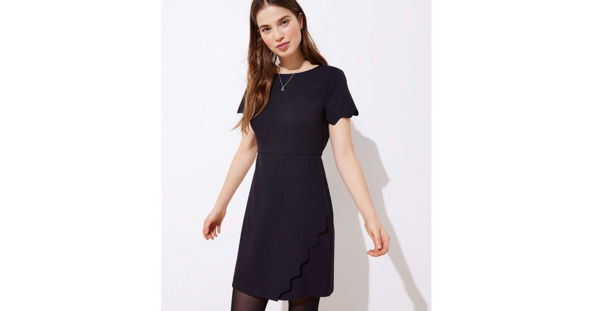 loft scalloped sheath dress