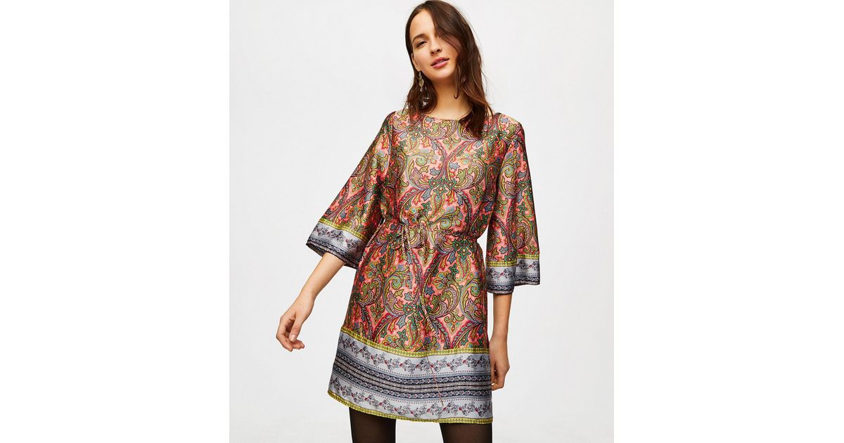 paisley satin dress