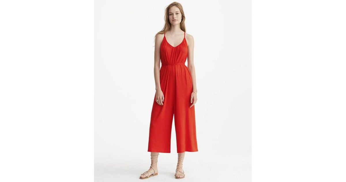 loft red jumpsuit