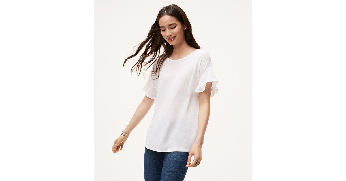 loft flutter sleeve top