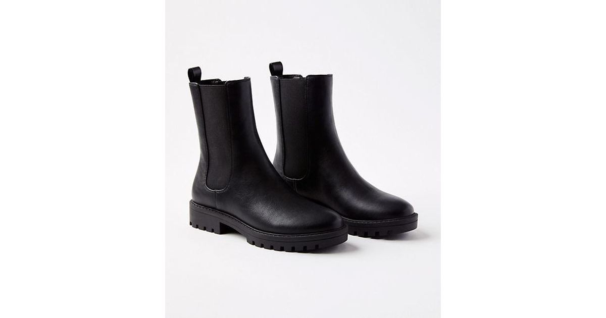 LOFT Lug Sole Chelsea Boots in Black | Lyst
