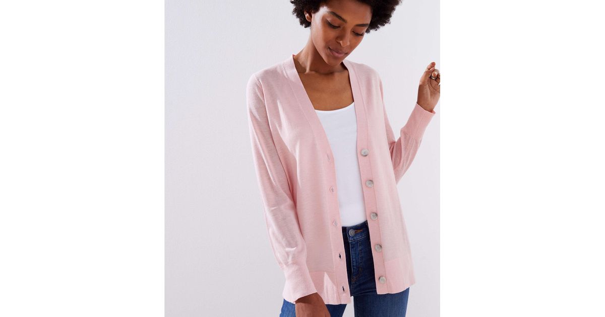 pink boyfriend cardigan