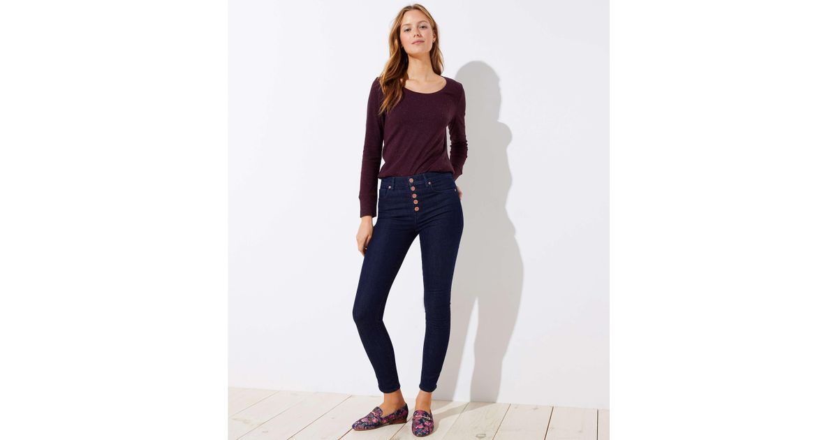 loft button fly jeans