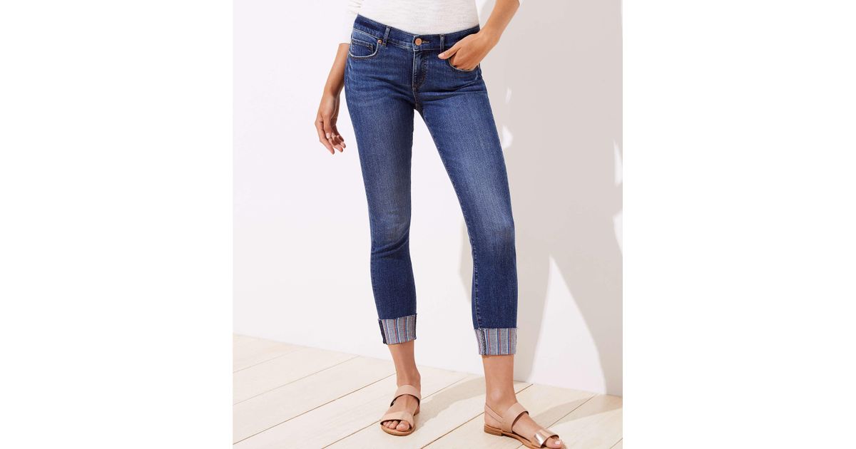 loft raw hem jeans