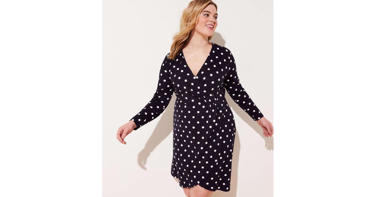 loft polka dot wrap dress