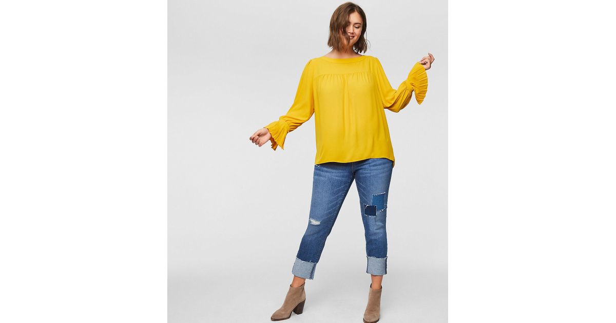 loft yellow blouse
