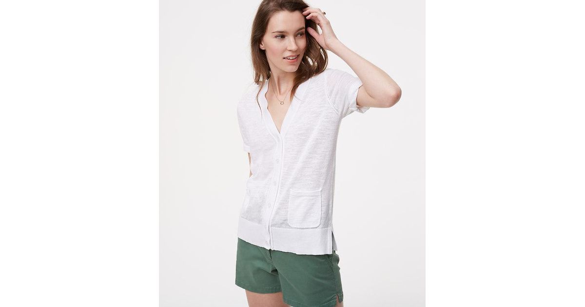loft white cardigan