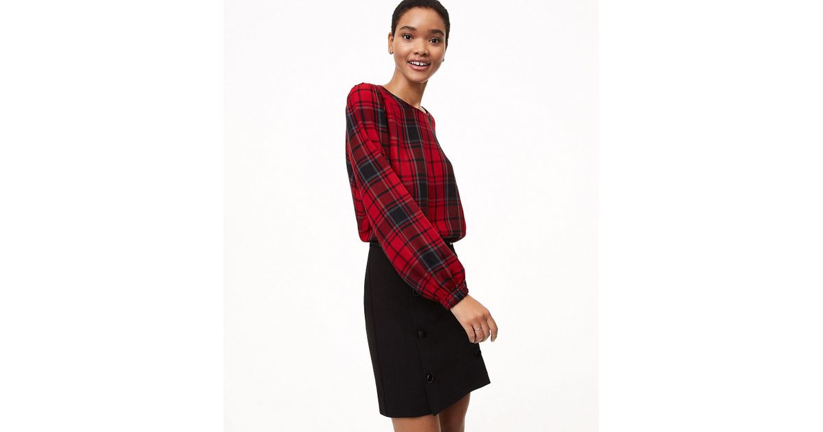 loft plaid top