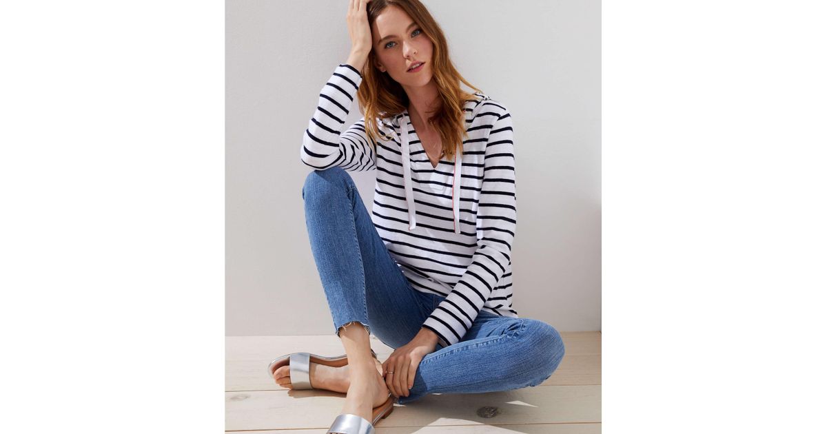 striped pullover hoodie