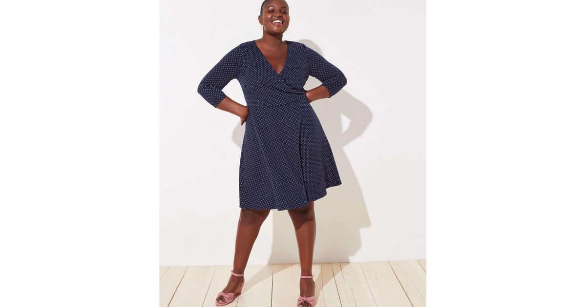 geo jacquard knit wrap dress