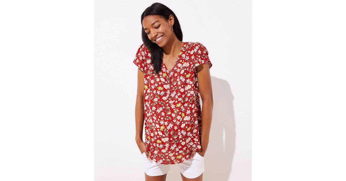 buttoned petal sleeve top