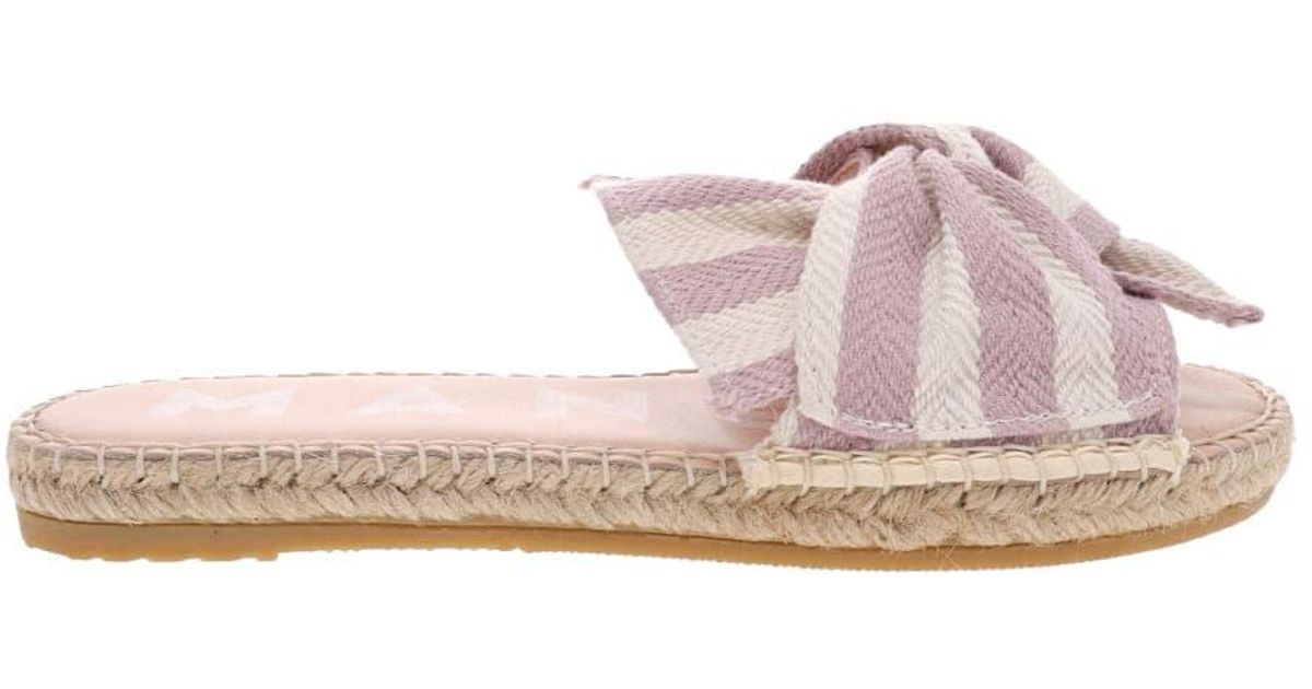 manebí nordic metallic leather espadrille slides