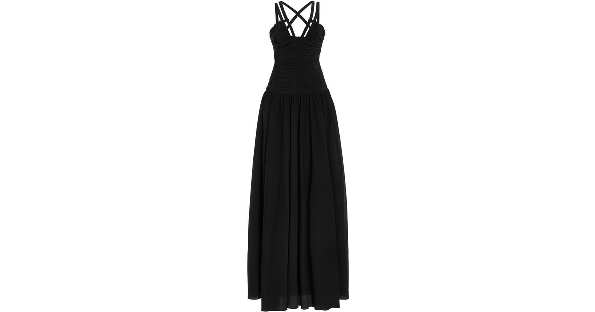 Ulla Johnson Anya Black Gathered Silk Gown | Lyst UK