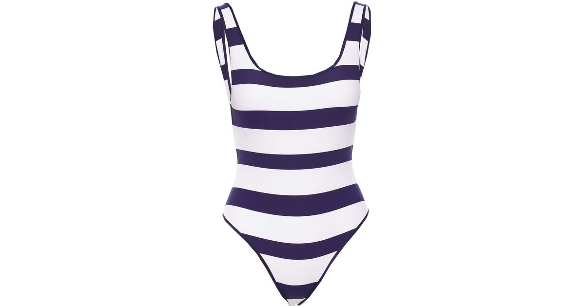 Melissa Odabash Synthetic Biarritz Navy Striped One Piece Swimsuit in ...