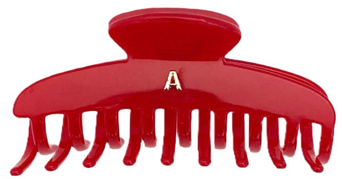 Aethera Asha Cellulose Acetate Hair Claw in Red | Lyst