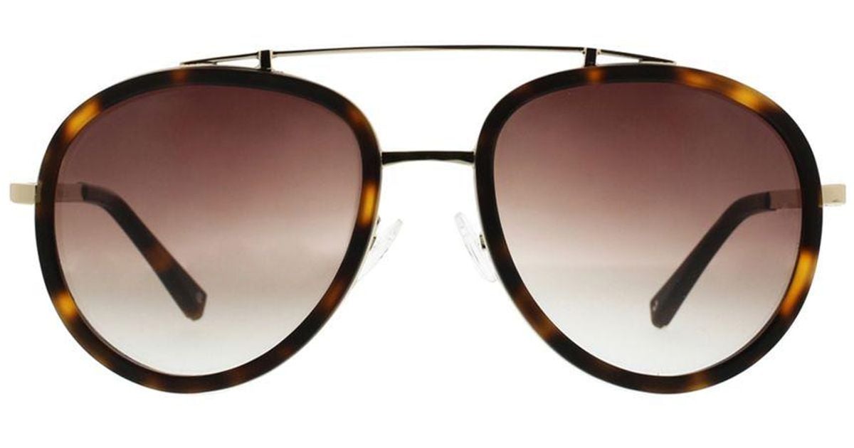 Kendall + kylie 58mm Inlay Aviator Sunglasses in Brown | Lyst