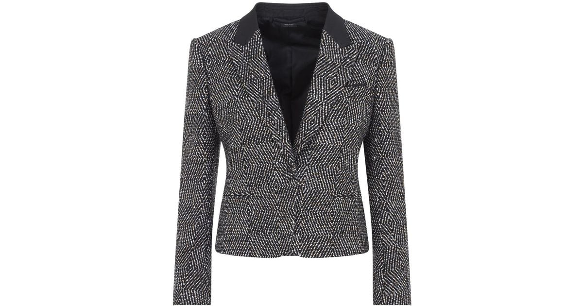 Tom Ford Sequined Tweed Jacket in Gray | Lyst