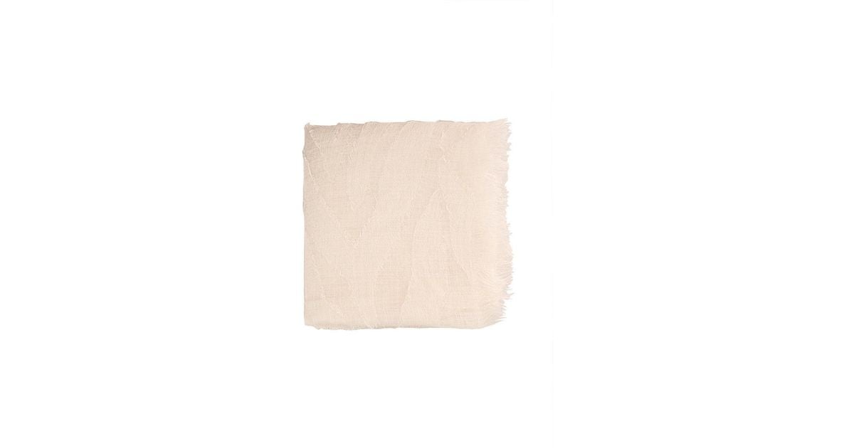 Brunello Cucinelli Natural Linen Textured Scarf | Lyst