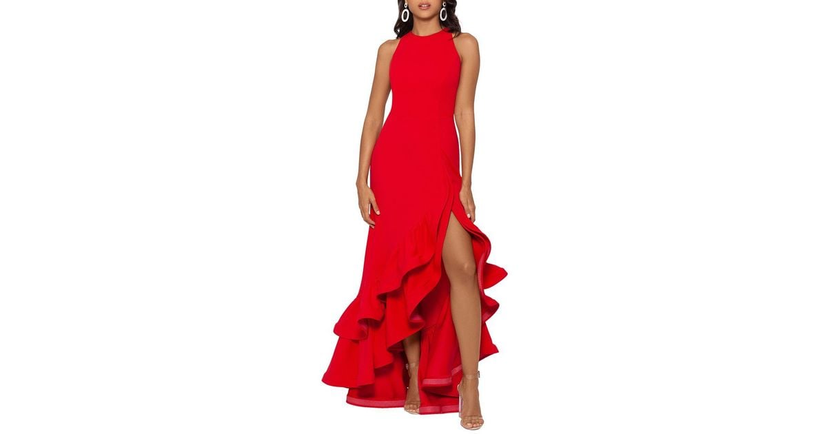 betsy and adam high low gown