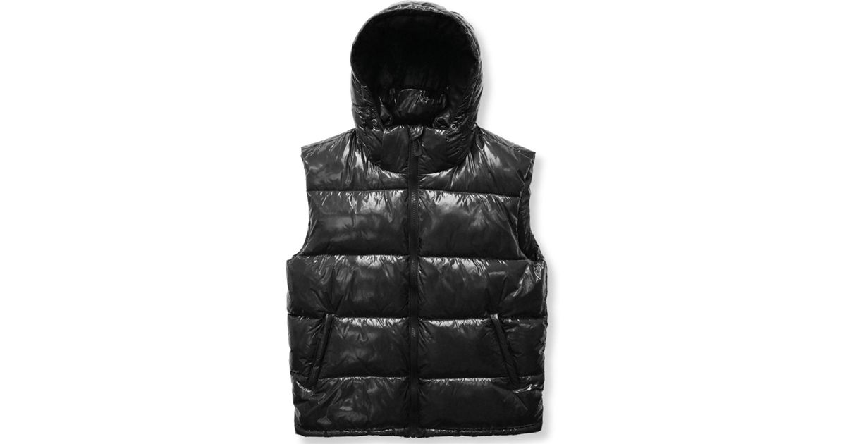 Noize Shiny Puffer Vest in Black for Men | Lyst