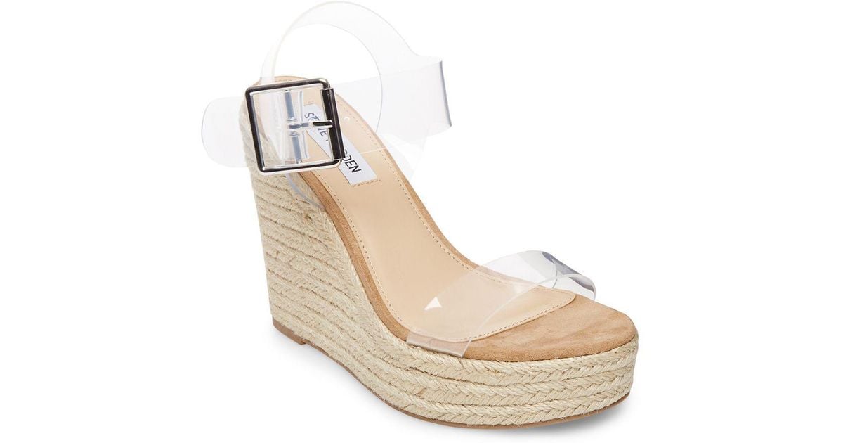 translucent wedge heels