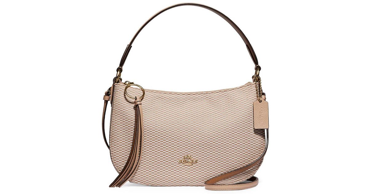 COACH Sutton Legacy-print Leather Crossbody Bag in Natural - Lyst