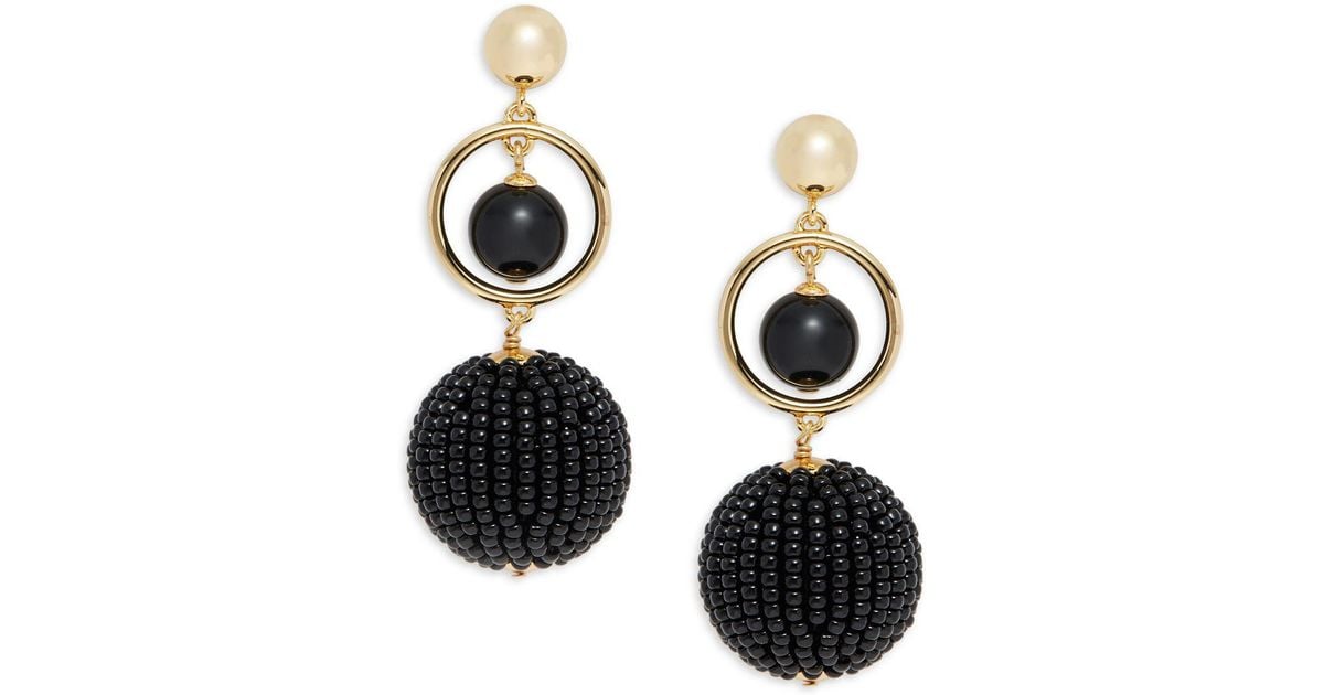 Lyst Kate Spade Beads And Baubles Drop Earrings In Black