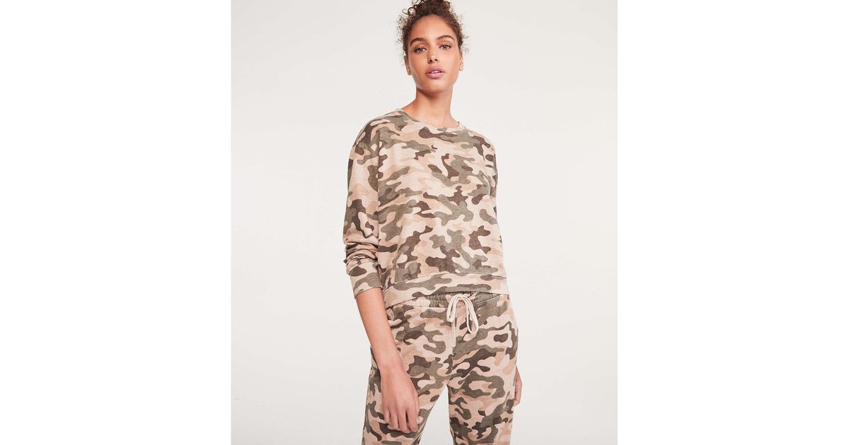 sundry varsity camo pullover