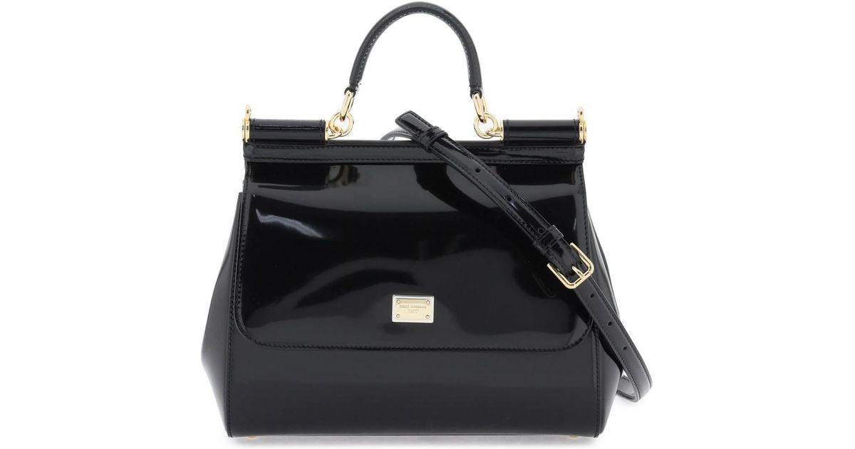 Dolce & Gabbana Mediu,M Sicily Bag in Dauphine Leather - Os
