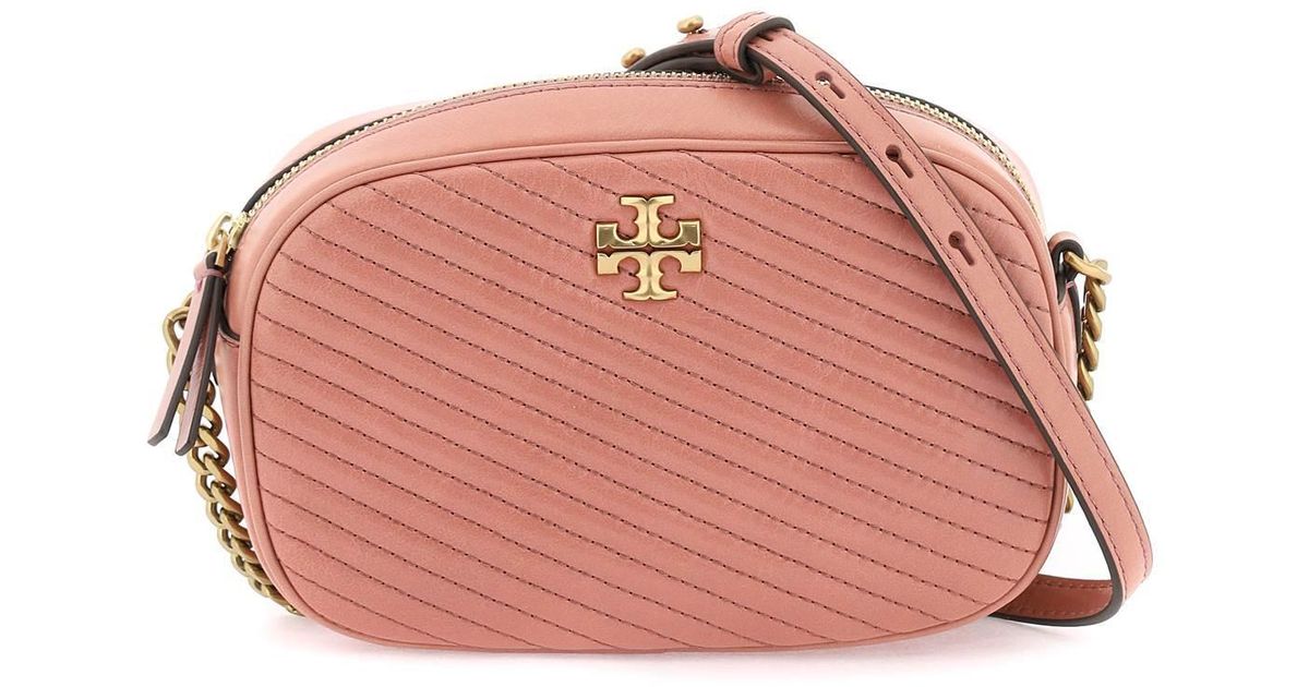 Tory Burch Kira Chevron Moto Crossbody Bag in Pink Lyst