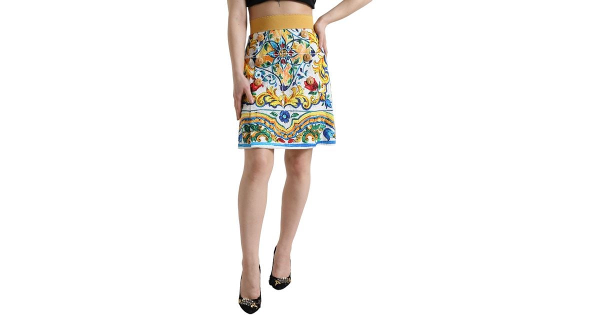 Dolce and gabbana majolica skirt top