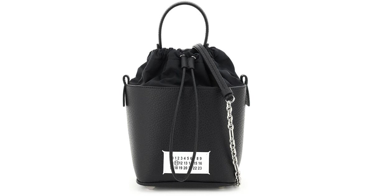 Maison Margiela 5ac Mini Bucket Bag in Black | Lyst