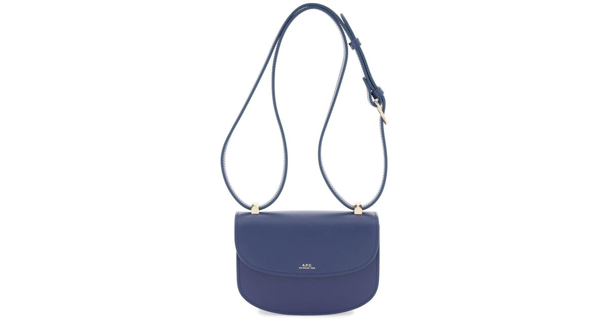 A.P.C. Mini 'geneve' Crossbody Bag in Blue Lyst