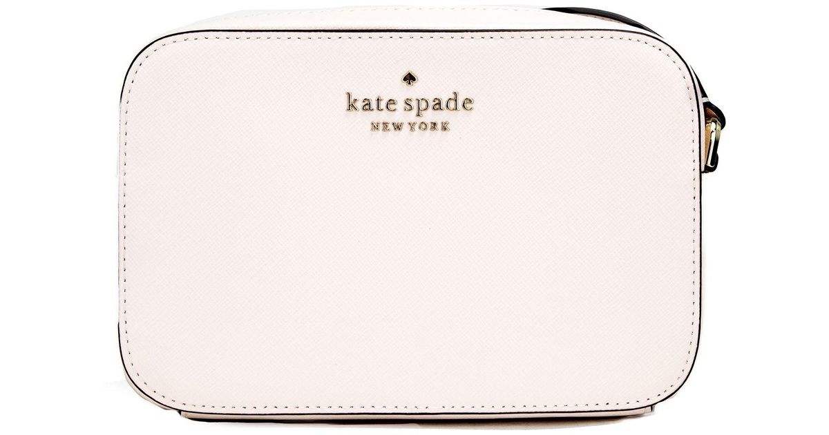Kate Spade Staci Mini Light Rose Saffiano Leather Camera Bag Crossbody