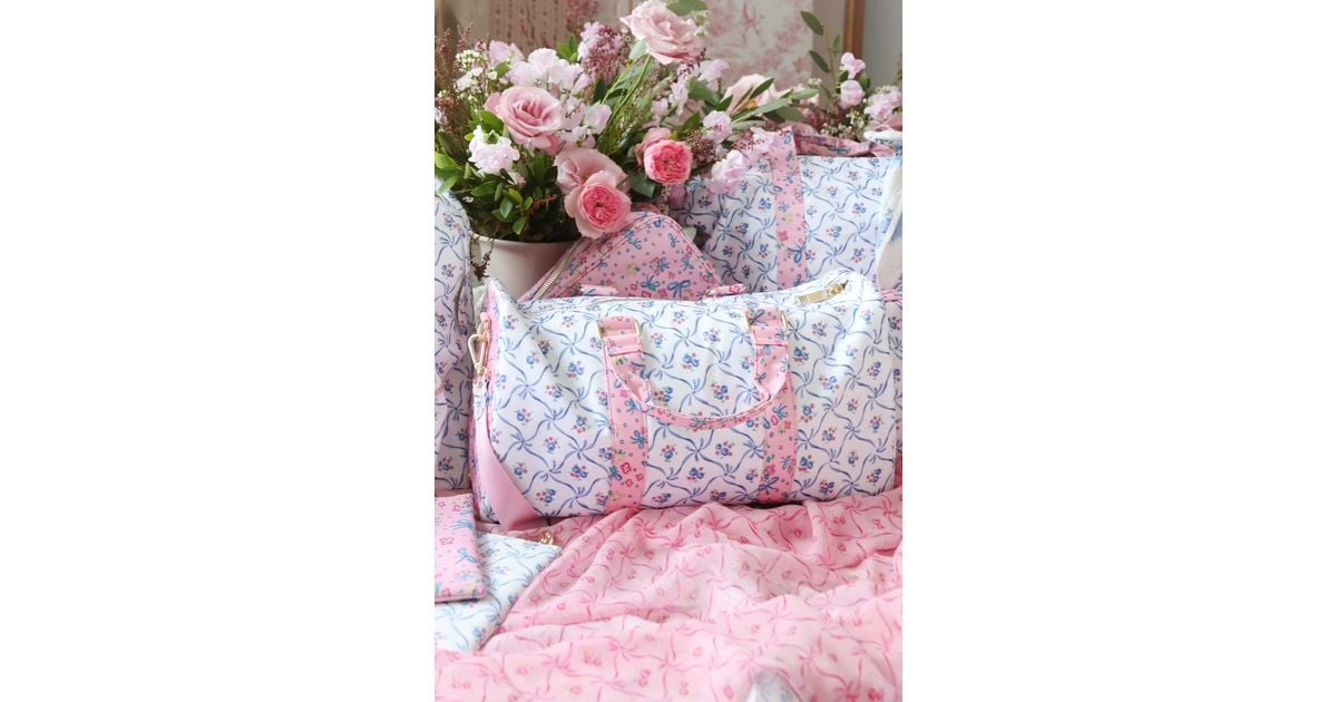 LoveShackFancy Lsf X Stoney Clover Duffle Bag in Blue Lyst