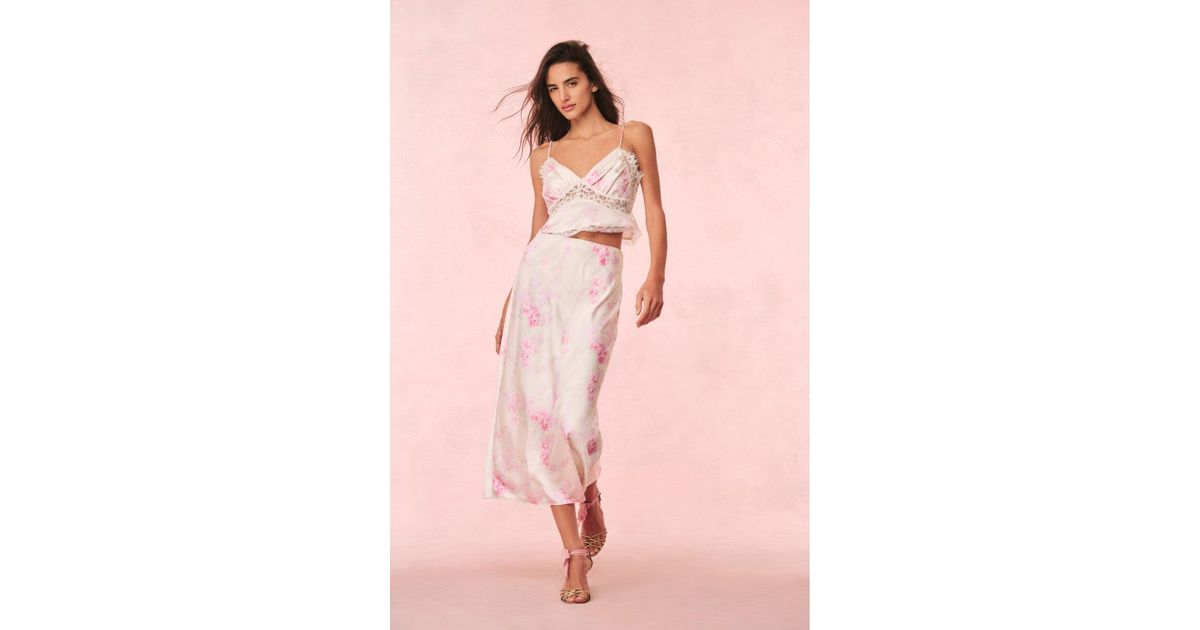 MAXI SKIRT WITH DOUBLE FRILL CRYSTAL CASTLE